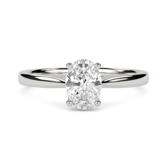 GIA Certified 0.60ct SI2/D Oval Diamond Engagement Ring