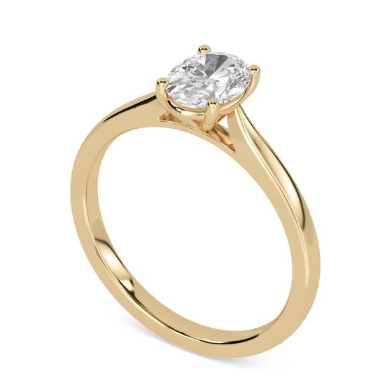 3.01ct I1/G Oval cut Natural Diamond Solitaire Ring