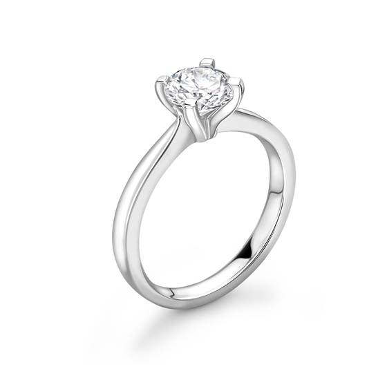 1.02ct SI2/H Round Natural Diamond Solitaire Ring