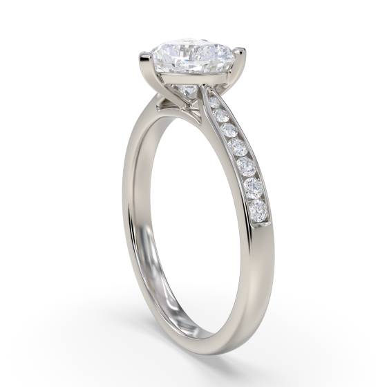 Modern Heart Diamond Shoulder Set Ring