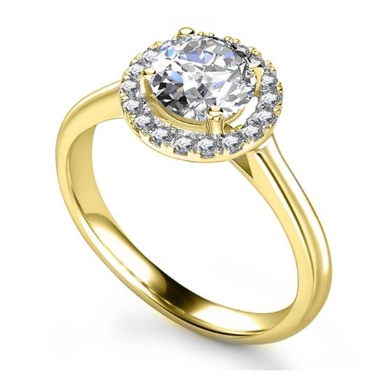GIA Certified 0.70ct SI2/E Elegant Round Natural Diamond Single Halo Ring