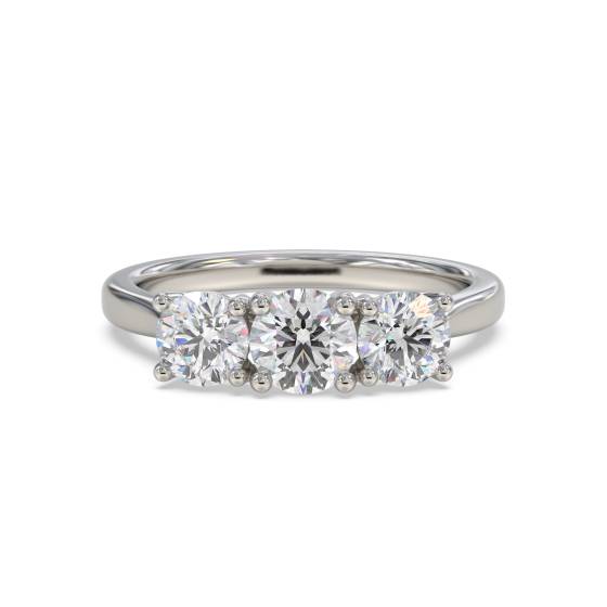 0.75ct SI2/G Natural Diamond Trilogy Ring