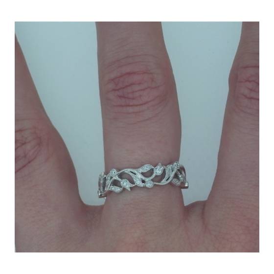 0.40ct VS/F Natural Diamond Designer Band