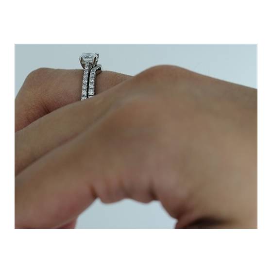 Diamond Shoulder Set Ring With Matching Band