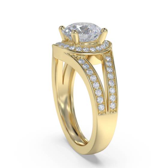 Round Diamond Designer Ring