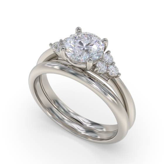 Modern Round Diamond Designer Ring