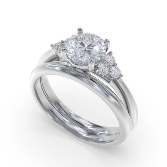 Modern Round Diamond Designer Ring
