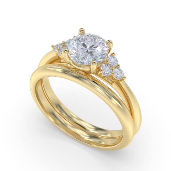Modern Round Diamond Designer Ring