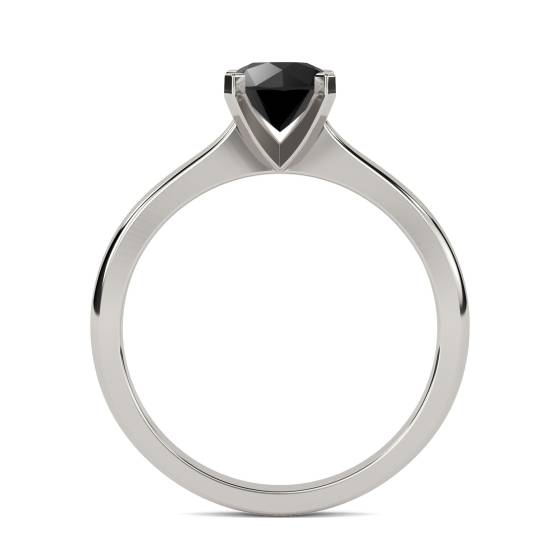 Black Diamond Solitaire Ring