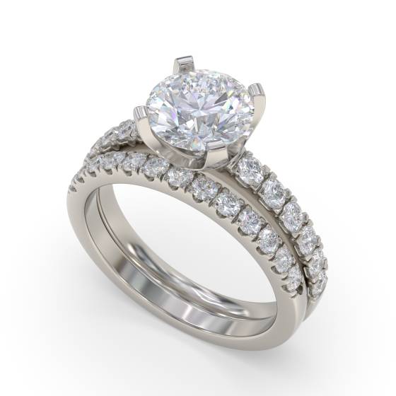 Shoulder Set Diamond Engagement Ring

