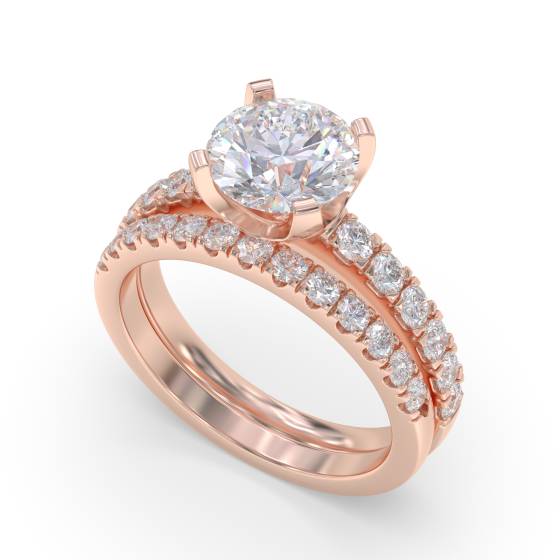 Shoulder Set Diamond Engagement Ring
