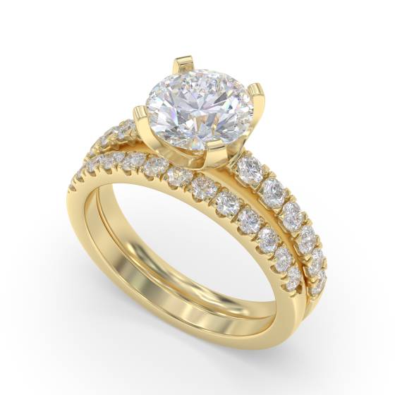 Shoulder Set Diamond Engagement Ring
