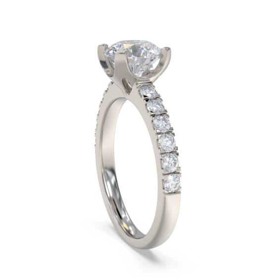 Shoulder Set Diamond Engagement Ring
