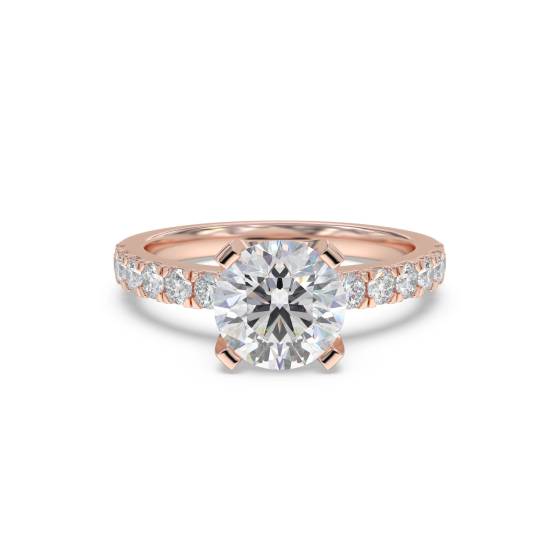 Shoulder Set Diamond Engagement Ring
