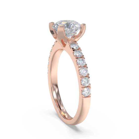 Shoulder Set Diamond Engagement Ring
