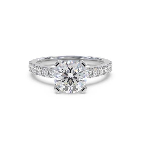Shoulder Set Diamond Engagement Ring
