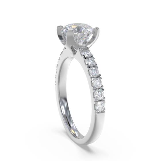 Shoulder Set Diamond Engagement Ring
