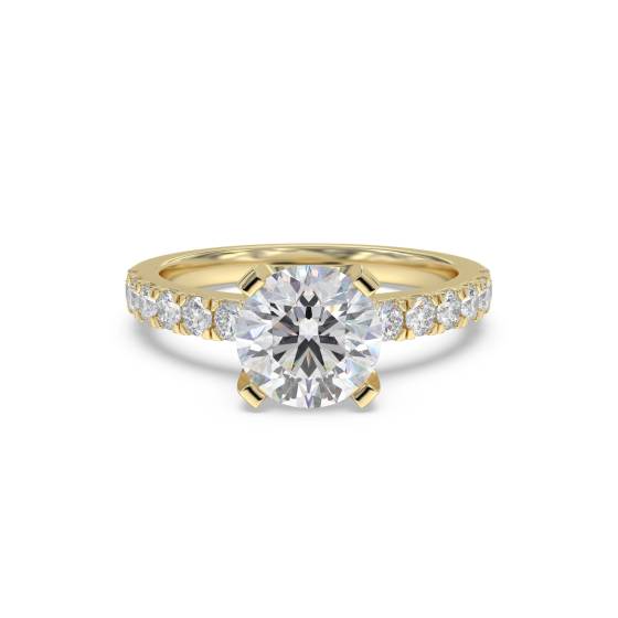 Shoulder Set Diamond Engagement Ring
