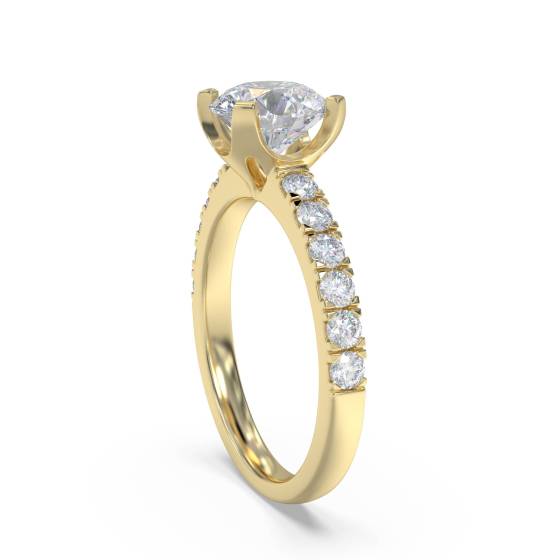 Shoulder Set Diamond Engagement Ring
