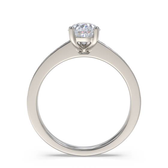 Classic Pear and Round Diamond Shoulder Set Ring