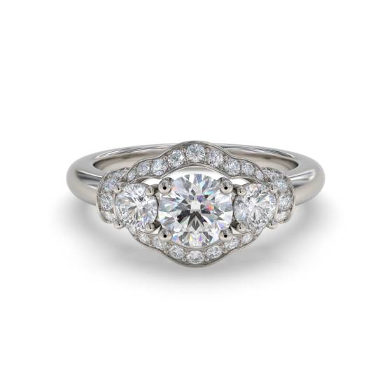 Modern Round Diamond Designer Ring