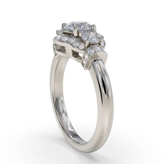 Modern Round Diamond Designer Ring