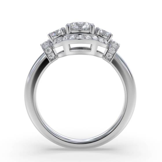 Modern Round Diamond Designer Ring