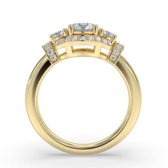Modern Round Diamond Designer Ring