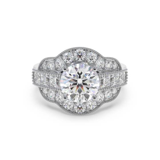 Modern Round Diamond Designer Ring