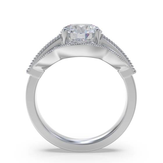 Modern Round Diamond Designer Ring
