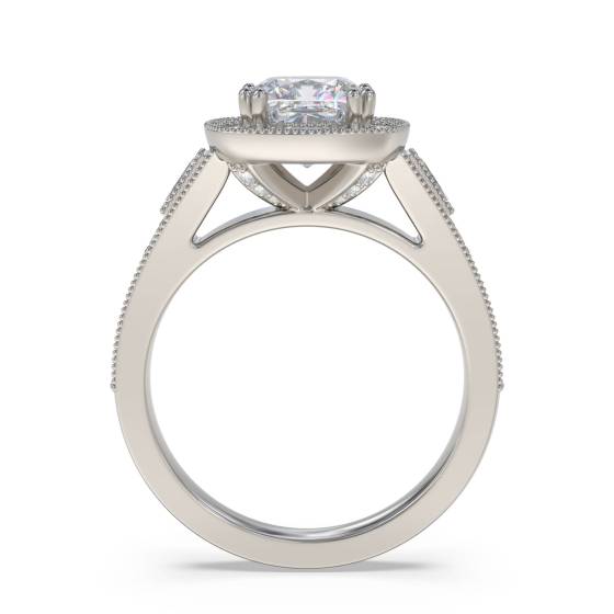 Cushion & Baguette Diamond Designer Ring
