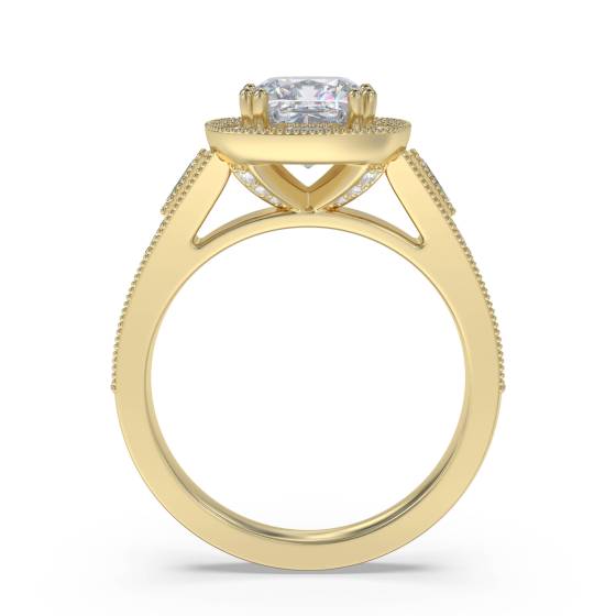 Cushion & Baguette Diamond Designer Ring