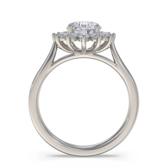 Round Diamond Floral Designer Ring