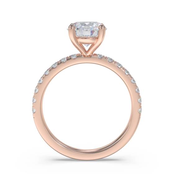 Round Diamond Shoulder Set Ring