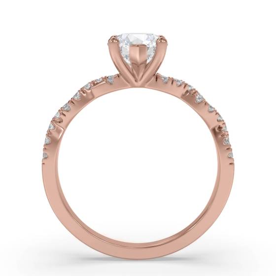 Infinity Twist Marquise Diamond Vintage Engagement Ring