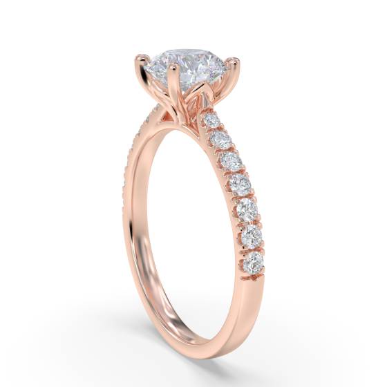 Shoulder Set Diamond Engagement Ring