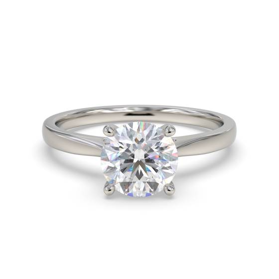 2.08ct VVS2/E Round Cut Labgrown Diamond Solitaire Ring