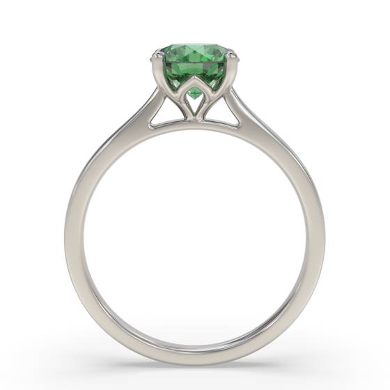 Classic Round Emerald Solitaire Ring