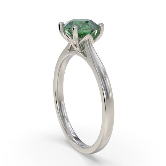 Classic Round Emerald Solitaire Ring