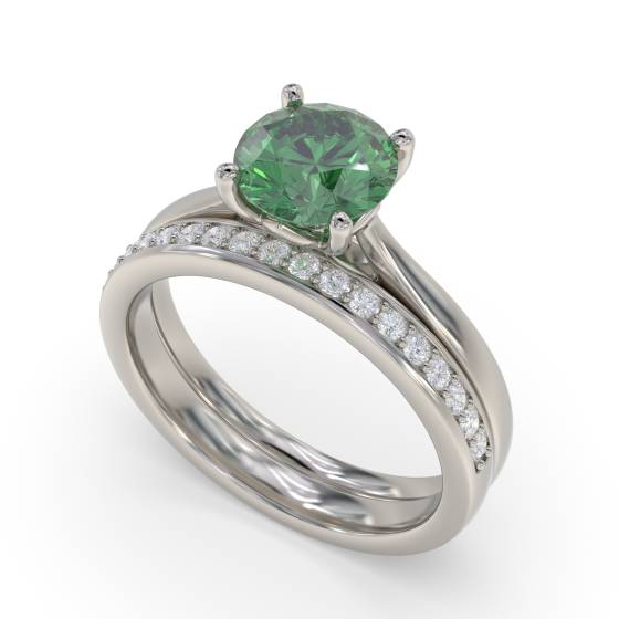 Classic Round Emerald Solitaire Ring
