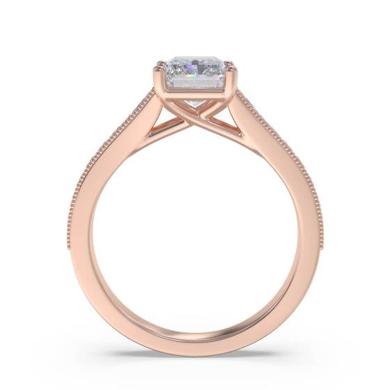 Radiant Diamond Shoulder Set Ring
