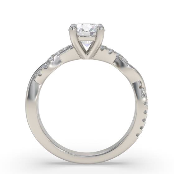 0.50ct Infinity Twist Round Diamond Engagement Ring