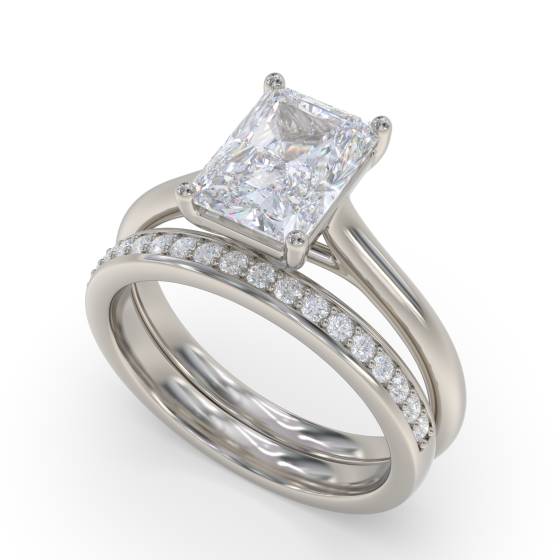 Elegant Radiant Diamond Engagement Ring