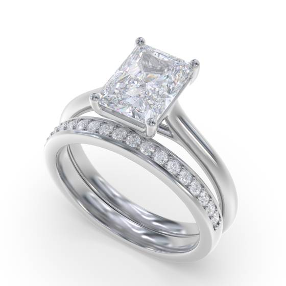 Elegant Radiant Diamond Engagement Ring