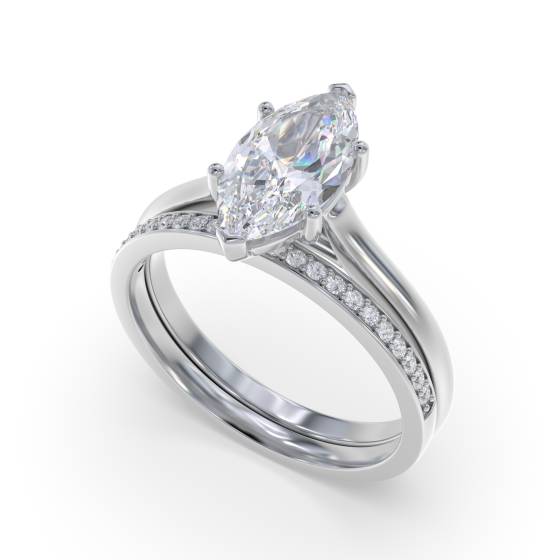 Marquise Diamond Engagement Ring
