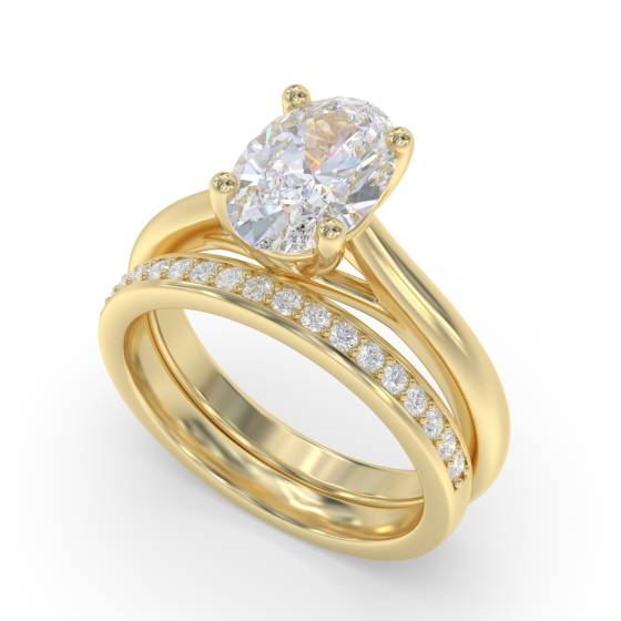 Modern Oval Diamond Engagement Ring