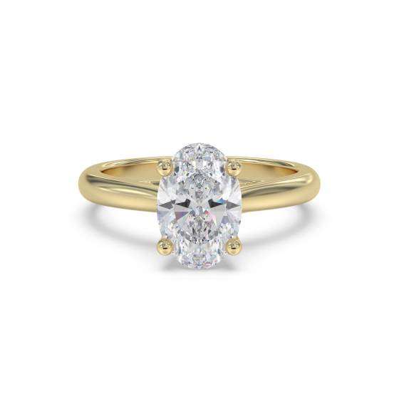 Modern Oval Diamond Engagement Ring