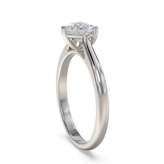 Classic Heart Diamond Engagement Ring