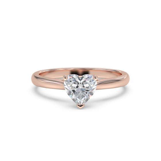 Classic Heart Diamond Engagement Ring