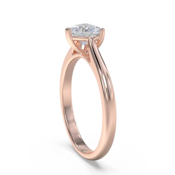 Classic Heart Diamond Engagement Ring